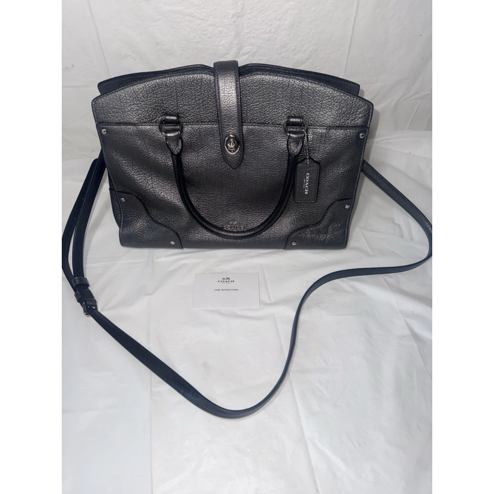 Coach Black Leather Tote Bag - Picture 13 of 14